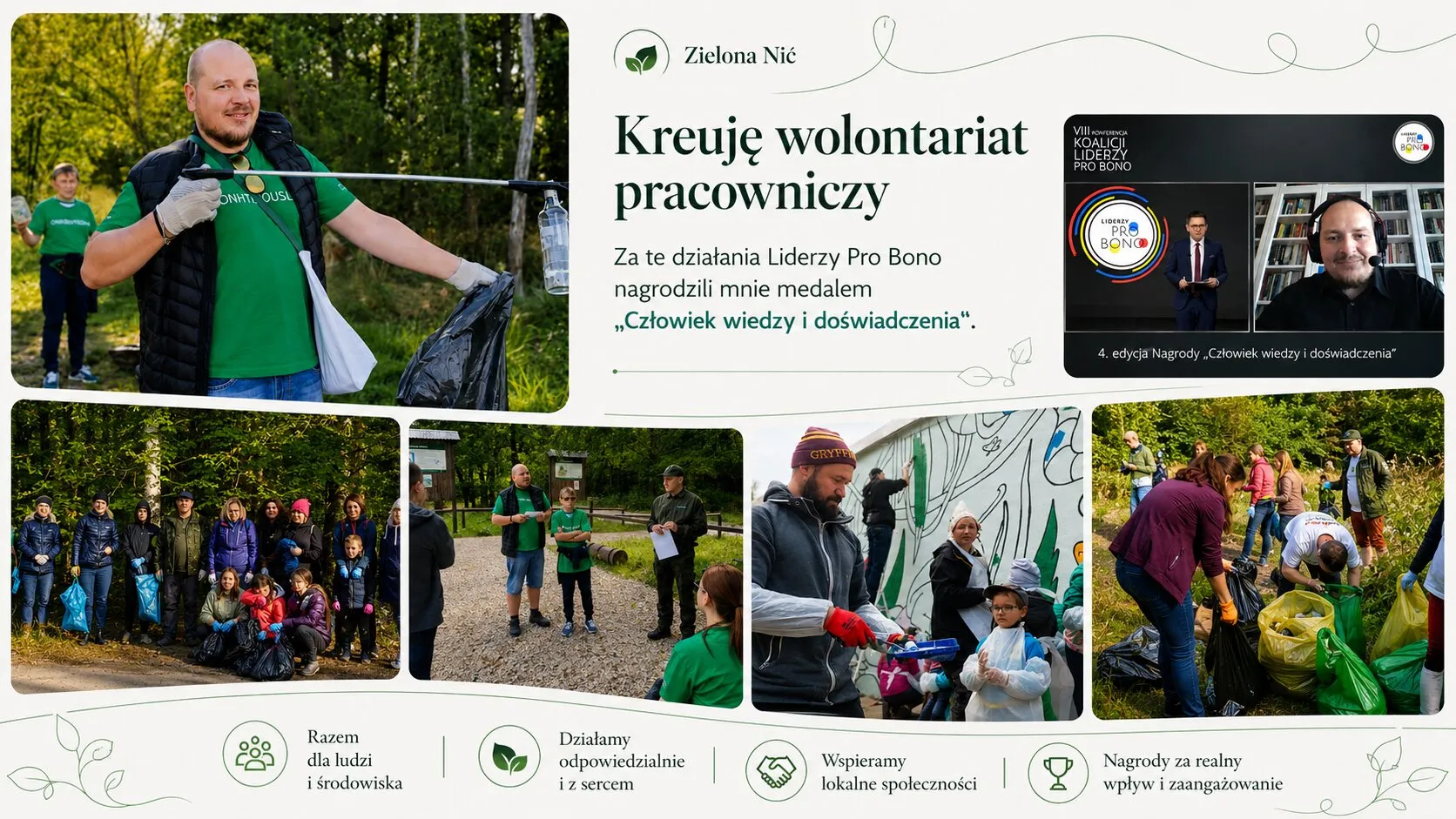 Kolaż zdjęć: Wolontariat pracowniczy